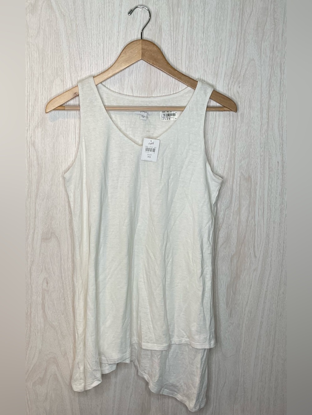 NWT Pure Jill Linen Blend Asymmetrical Tank Top Size XS